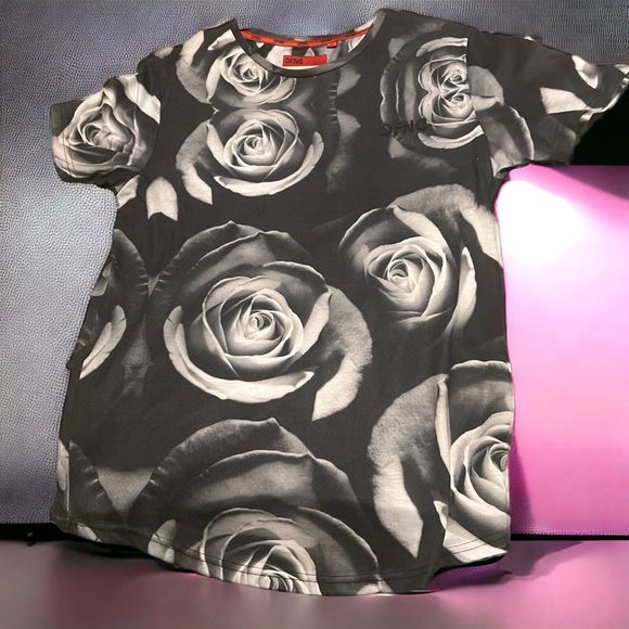 Rare DFNG Black Roses Streetwear All Over Print Shirt Clubwear Gym Unisex XL - Picture 2 of 10